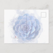 Carte Postale Faire-part Mariage Élégant de Succulentes à l'Aquarelle Viole (Dos)