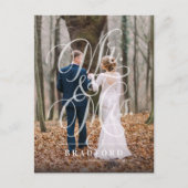 Carte Postale Faire-part Mariage Élégant et Discret (Devant)