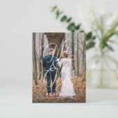 Carte Postale Faire-part Mariage Élégant et Discret (Debout devant)