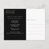 Carte Postale Faire-part Mariage élégant moderne, sauvez la date (Dos)