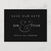 Carte Postale Faire-part Mariage élégant moderne, sauvez la date (Devant)