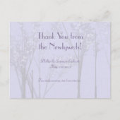 Carte Postale Faire-part Mariage élégant Newlyweds Lavender Tree Art (Devant)