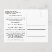 Carte Postale Faire-part Mariage Élégant Réduit de Taille (Dos)