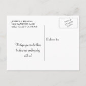 Carte Postale Faire-part Mariage en marbre moderne enregistrer la date cart (Dos)