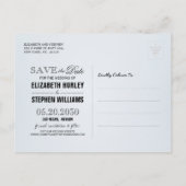 Carte Postale Faire-part Mariage Enregistrer La Date Aquarelle Plantes Succ (Dos)