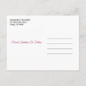 Carte Postale Faire-part Mariage Enregistrer La Date Bourgogne Teal Arbre C (Dos)