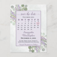 Mariage Enregistrer la date Calendrier Eucalyptus