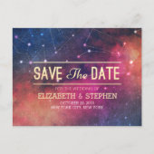 Carte Postale Faire-part Mariage Enregistrer La Date Galaxy Nebula Constell (Devant)
