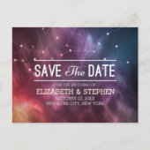 Carte Postale Faire-part Mariage Enregistrer La Date Galaxy Nebula Constell (Devant)