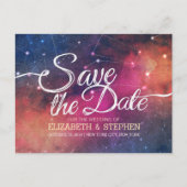 Carte Postale Faire-part Mariage Enregistrer La Date Galaxy Nebula Constell (Devant)