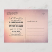 Carte Postale Faire-part Mariage Enregistrer La Date Summer Beach Palm Tree (Dos)