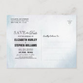 Carte Postale Faire-part Mariage Enregistrer La Date Turquoise Gold Agate G (Dos)