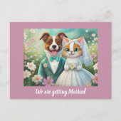 Carte Postale Faire-part mariage Enregistrer le Modèle date (Devant)