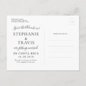 Carte Postale Faire-part Mariage étranger Destination Enregistrer la date C (Dos)