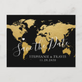 Carte Postale Faire-part Mariage étranger Destination Enregistrer la date C (Devant)