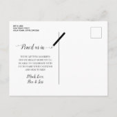 Carte Postale Faire-part Mariage Feuilles en terre cuite Enregistrer la dat (Dos)