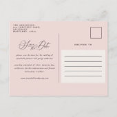 Carte Postale Faire-part mariage floral de la marine bourguignonne (Dos)