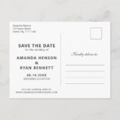 Carte Postale Faire-part Mariage floral d'orchidée rose pâle (Dos)