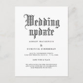 Carte Postale Faire-part Mariage gothique simple Modifier (Devant)