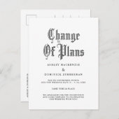 Carte Postale Faire-part Mariage gothique simple Modifier (Devant / Derrière)