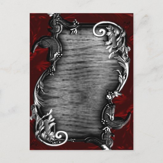 Carte Postale Faire-part Mariage gothique vampire Proclamation (Devant)