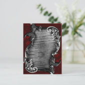 Carte Postale Faire-part Mariage gothique vampire Proclamation (Debout devant)