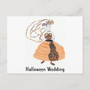 Carte Postale Faire-part Mariage Halloween / Épargnez la date