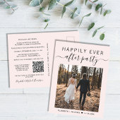 Carte Postale Faire-part Mariage heureux jamais après la photo du parti QR 