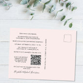 Carte Postale Faire-part Mariage heureux jamais après la photo du parti QR 