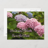 Carte Postale Faire-part Mariage Hydrangeas Enregistrer la date (Devant / Derrière)