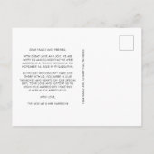 Carte Postale Faire-part Mariage Intime Happily Ever After (Dos)