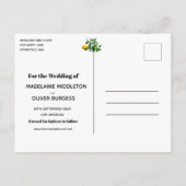 Carte Postale Faire-part Mariage Lemons Photo Overlay Modern Enregistrer La (Dos)