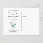 Carte Postale Faire-part Mariage Lily Calla Blanc Géométrique Enregistrer L (Dos)