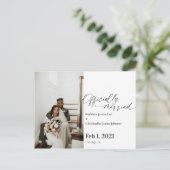 Carte Postale Faire-part Mariage marié officiellement moderne (Debout devant)