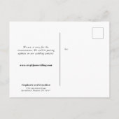Carte Postale Faire-part Mariage Même Amour Différente Date Simple Texte No (Dos)