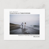 Carte Postale Faire-part Mariage minimal simple et moderne Enregistrer la p (Devant)