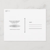 Carte Postale Faire-part Mariage minime au diamant moderne Enregistrer la d (Dos)