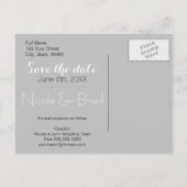 Carte Postale Faire-part Mariage moderne couple Enregistrer la date 2 (Dos)