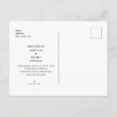 Carte Postale Faire-part Mariage monogramme simple et élégant Enregistrer l (Dos)