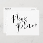 Carte Postale Faire-part Mariage Nouveau Plan Changement de Date (Devant / Derrière)