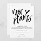 Carte Postale Faire-part Mariage Nouveaux plans Enregistrer Date Script élé (Devant / Derrière)