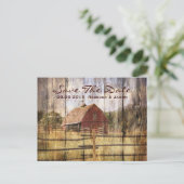 Carte Postale Faire-part mariage occidental de campagne rustique d'automne  (Debout devant)