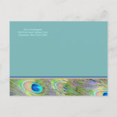 Carte Postale Faire-part Mariage paon Enregistrer la date (Dos)