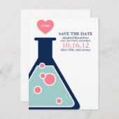 Carte Postale Faire-part Mariage parfait de chimie Enregistrer la date (Devant / Derrière)