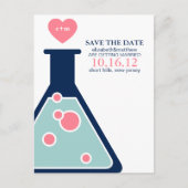 Carte Postale Faire-part Mariage parfait de chimie Enregistrer la date (Devant)