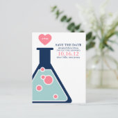 Carte Postale Faire-part Mariage parfait de chimie Enregistrer la date (Debout devant)