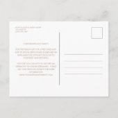 Carte Postale Faire-part Mariage Petit Format Simple Minimaliste (Dos)