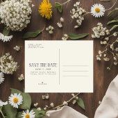 Carte Postale Faire-part Mariage photo budget unique Enregistrer la date