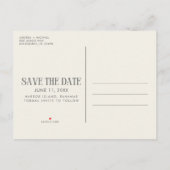 Carte Postale Faire-part Mariage photo budget unique Enregistrer la date (Dos)