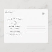 Carte Postale Faire-part Mariage Photo Classique Élégant Enregistrer La Dat (Dos)